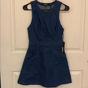 Lulus That's Jean-ius Blue Chambray Dress sz small
